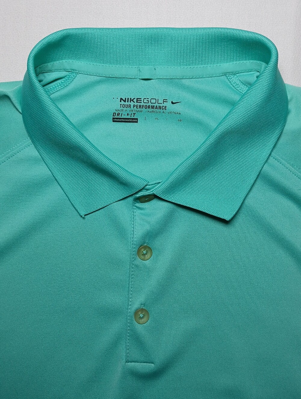 Nike Golf Mens Dri-Fit Tour Performance Short Sleeve Polo 2XL Mint Green